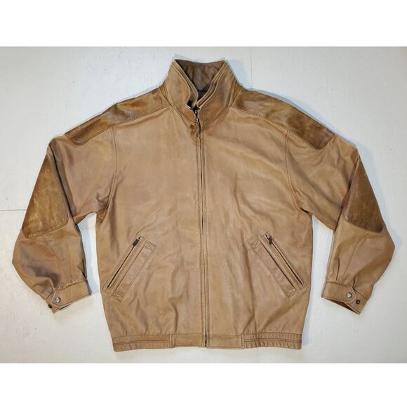 Vtg ORVIS Lone Pine Brown Leather Jacket | Made in USA | 42 - Picture 1 of 16